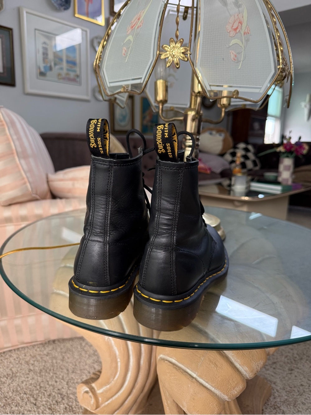 Dr. Martens 1460 Smooth Black Leather Boots - Women’s 6 - Picture 4 of 5